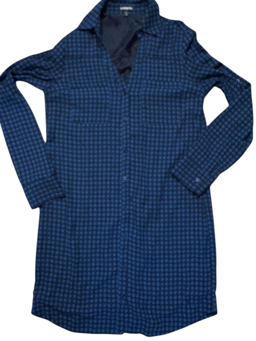 Express design studio blue shirt dress xs